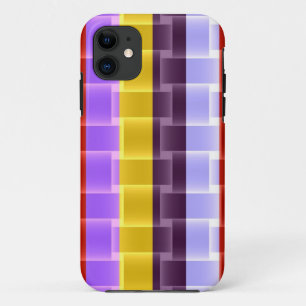 Bright colourful stripes background iPhone 11 case