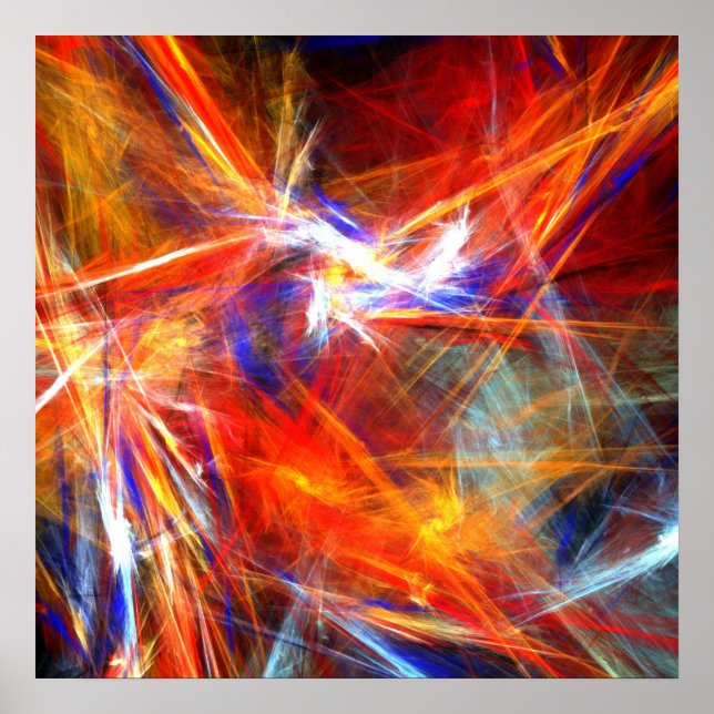 Bright colourful strokes - Poster (Front)