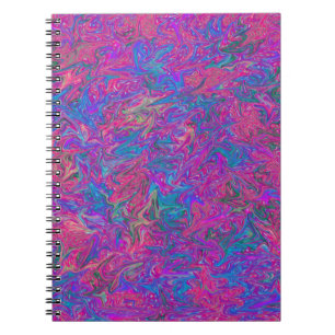 Bright Colourful Swirls Abstract Art Notebook