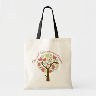 Bright colourful Teacher heart tree thank you Tote