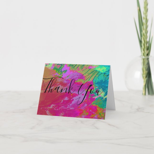 Bright colourful thank you card (Front)