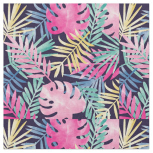 Bright Colourful Unique Tropical Foliage Fabric