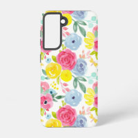 Bright Colourful Watercolor Floral Pattern