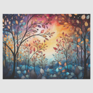Bright, Colourful Whimsical Autumn Leaves Decoupag Tissue Paper