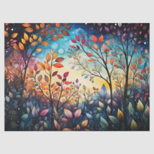 Bright, Colourful Whimsical Autumn Leaves Decoupag Tissue Paper