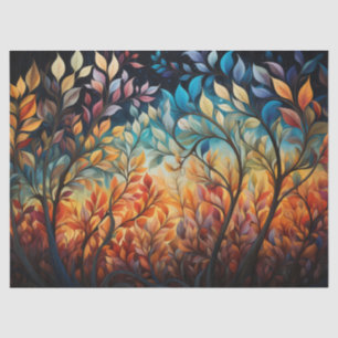 Bright, Colourful Whimsical Autumn Leaves Decoupag Tissue Paper
