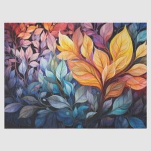 Bright, Colourful Whimsical Autumn Leaves Decoupag Tissue Paper