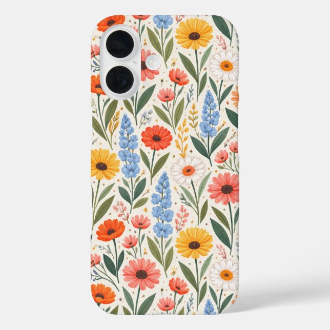 Bright Colourful Wildflowers Case-Mate iPhone Case (Back)