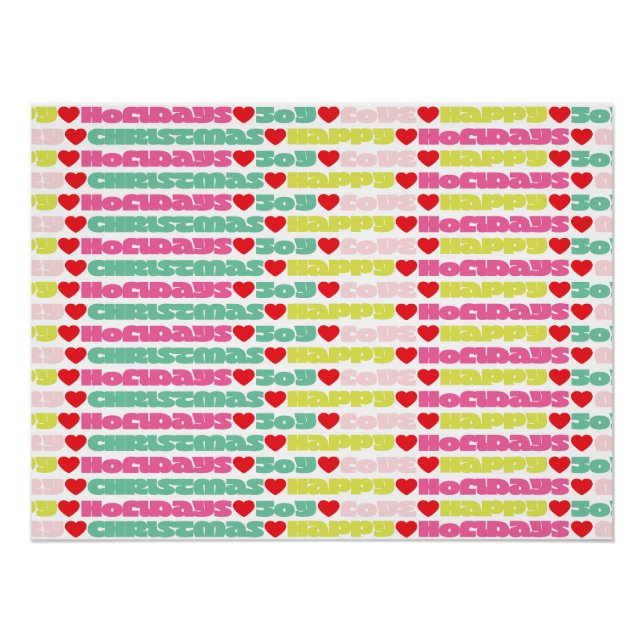 bright colourful wishes | christmas holiday poster (Front)