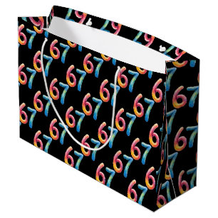 Bright Colours 67 No Meaning Whatsoever Black Large Gift Bag