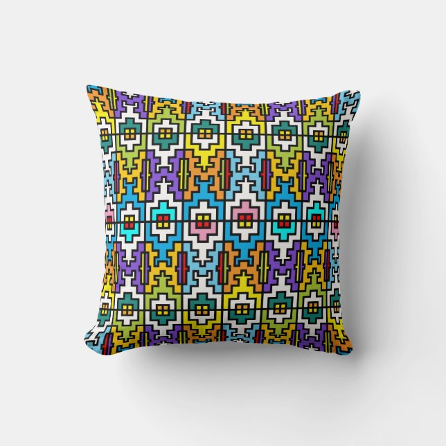 Bright colours African pattern Cushion (Front)