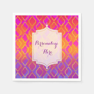 Bright Colours Arabian Moroccan Glam Indian Party Napkin
