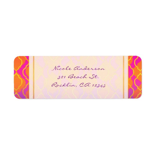 Bright Colours Arabian Moroccan Glam Invitation (Front)