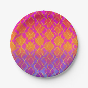 Bright Colours Arabian Moroccan Glam Party Paper Plate