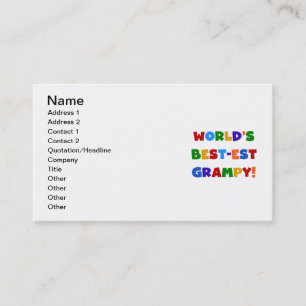 Bright Colours Best-est Grampy T-shirts and Gifts Business Card