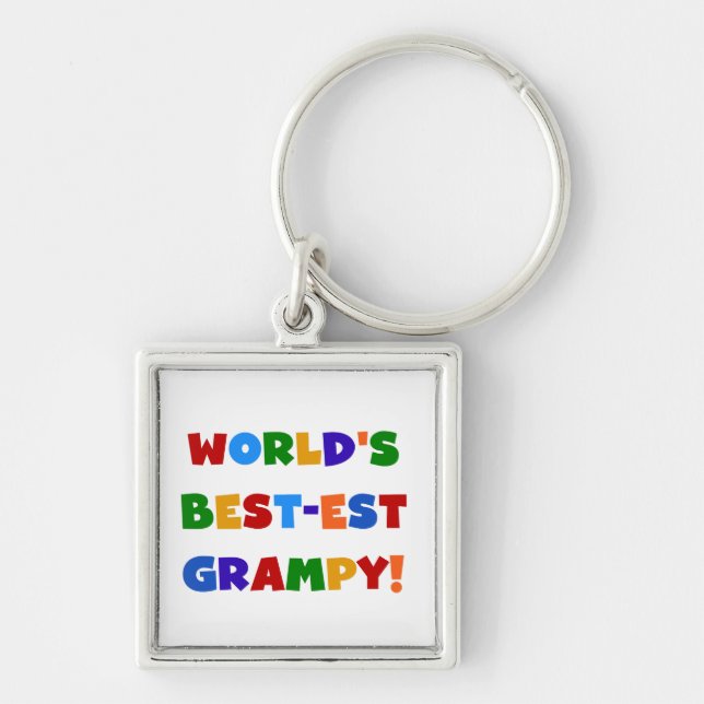 Bright Colours Best-est Grampy T-shirts and Gifts Key Ring (Front)
