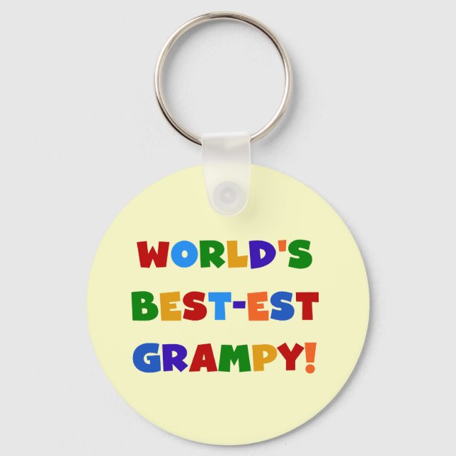 Bright Colours Best-est Grampy T-shirts and Gifts Key Ring (Front)