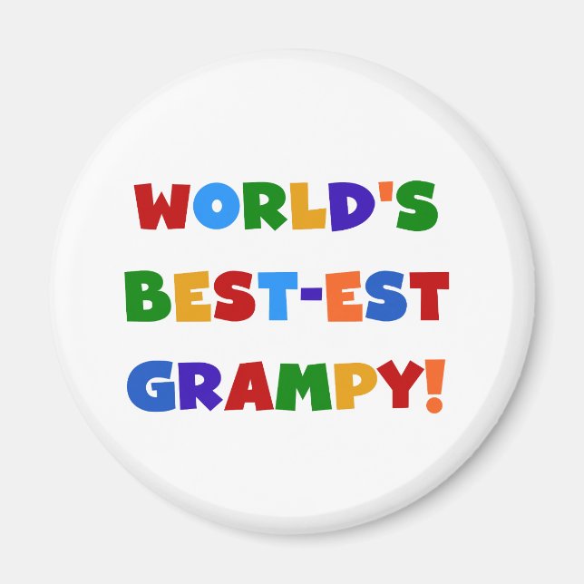 Bright Colours Best-est Grampy T-shirts and Gifts Magnet (Front)