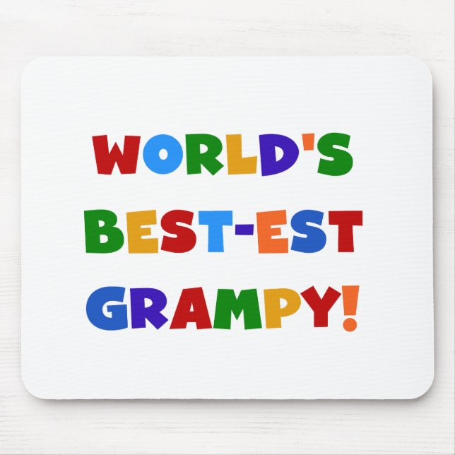 Bright Colours Best-est Grampy T-shirts and Gifts Mouse Mat (Front)