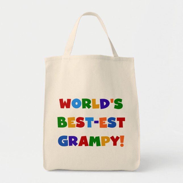 Bright Colours Best-est Grampy T-shirts and Gifts Tote Bag (Front)