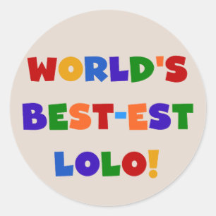 Bright Colours Best-est Lolo T-shirts and Gifts Classic Round Sticker