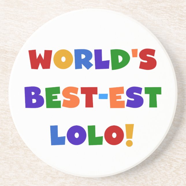 Bright Colours Best-est Lolo T-shirts and Gifts Coaster (Front)