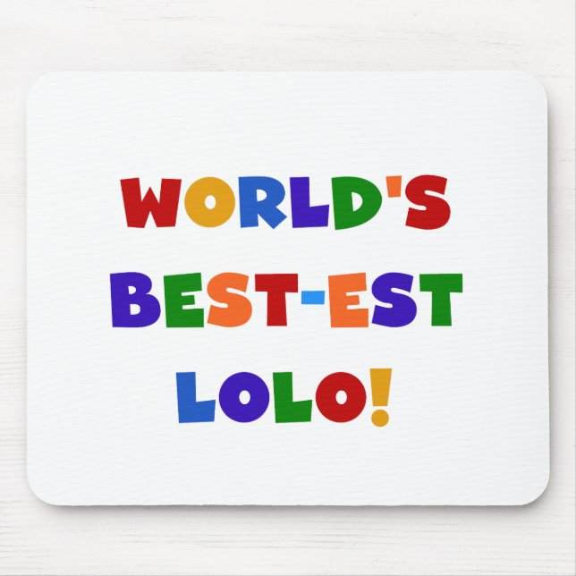 Bright Colours Best-est Lolo T-shirts and Gifts Mouse Mat (Front)