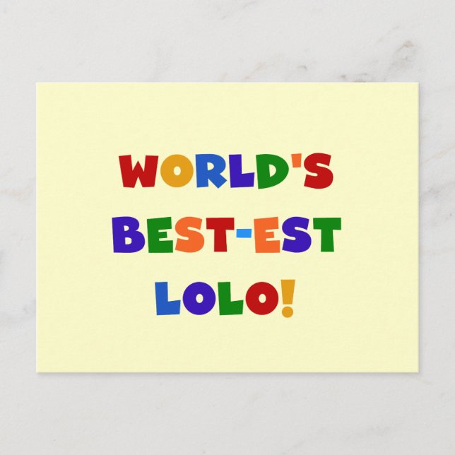 Bright Colours Best-est Lolo T-shirts and Gifts Postcard (Front)
