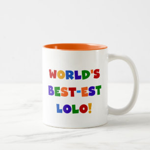 Bright Colours Best-est Lolo T-shirts and Gifts Two-Tone Coffee Mug