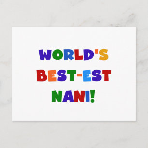 Bright Colours Best-est Nani T-shirts and Gifts Postcard