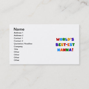 Bright Colours Best-est Nanna Tshirts Business Card