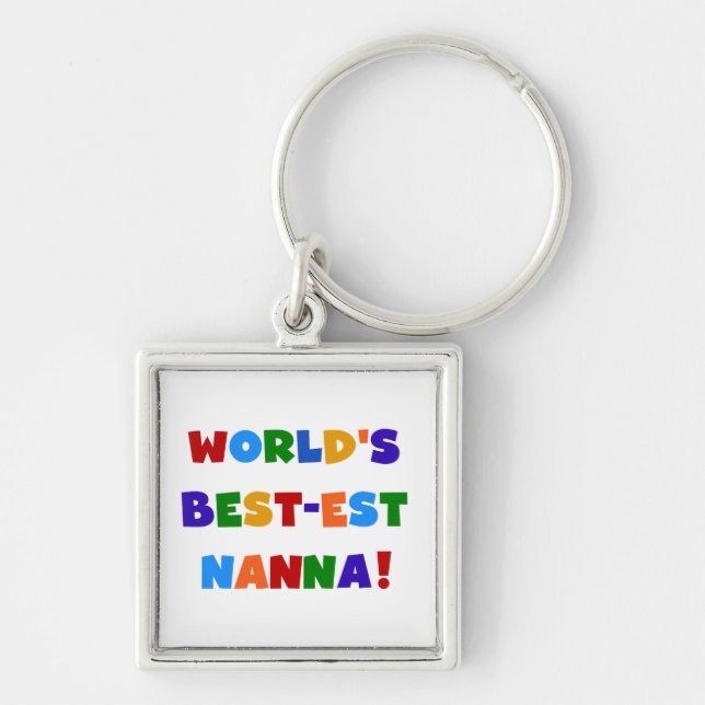 Bright Colours Best-est Nanna Tshirts Key Ring (Front)