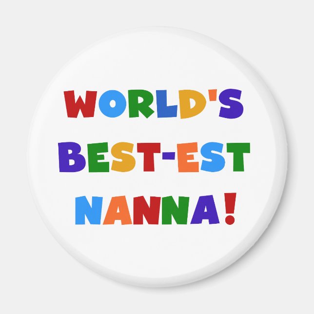 Bright Colours Best-est Nanna Tshirts Magnet (Front)