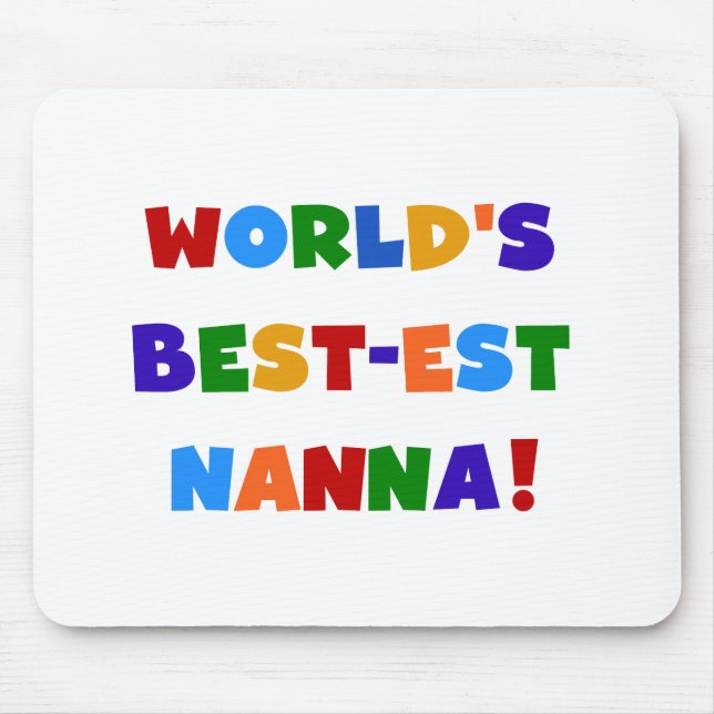Bright Colours Best-est Nanna Tshirts Mouse Mat (Front)