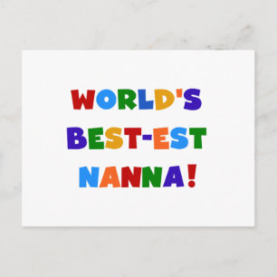 Bright Colours Best-est Nanna Tshirts Postcard