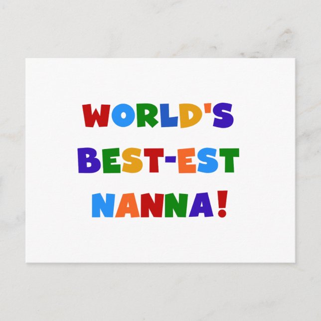 Bright Colours Best-est Nanna Tshirts Postcard (Front)