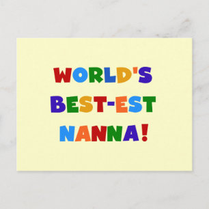 Bright Colours Best-est Nanna Tshirts Postcard