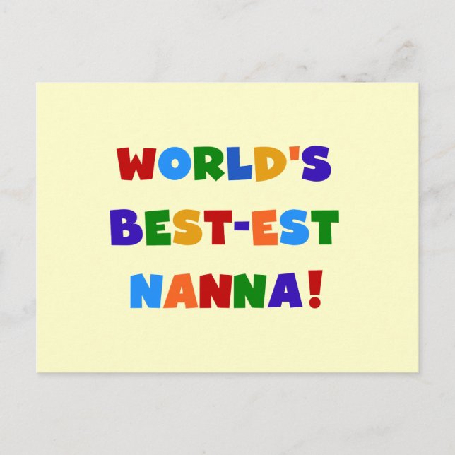Bright Colours Best-est Nanna Tshirts Postcard (Front)