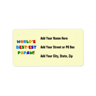Bright Colours Best-est Papaw Tshirts and Gifts Label