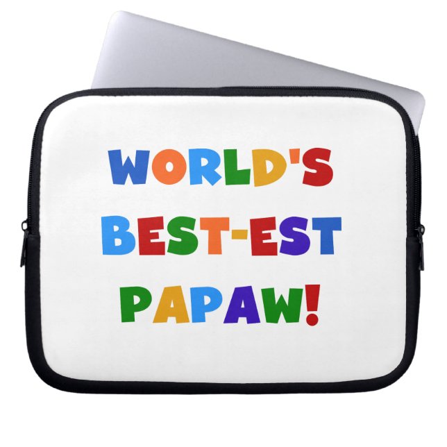 Bright Colours Best-est Papaw Tshirts and Gifts Laptop Sleeve (Front)