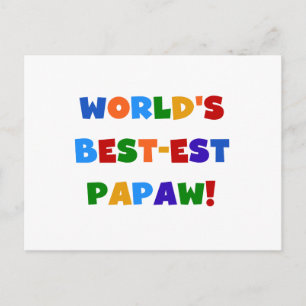 Bright Colours Best-est Papaw Tshirts and Gifts Postcard