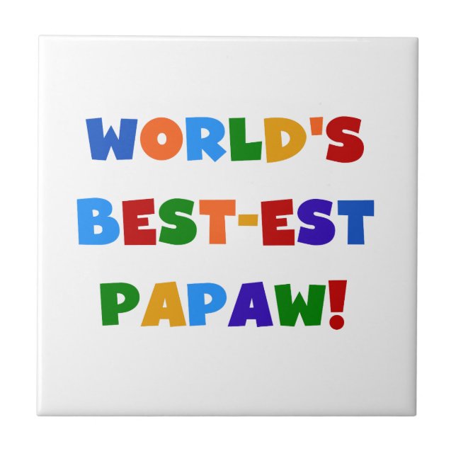 Bright Colours Best-est Papaw Tshirts and Gifts Tile (Front)