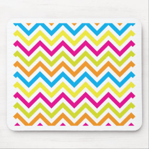 Bright Colours Chevrons Mouse Mat