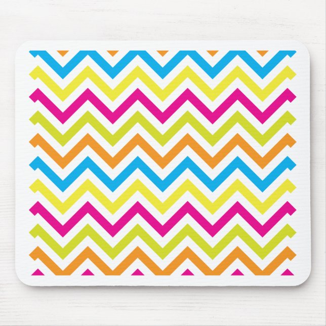 Bright Colours Chevrons Mouse Mat (Front)