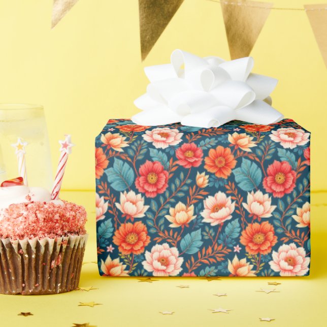 Bright Colours Chinoiserie Wrapping Paper (Birthday Party)