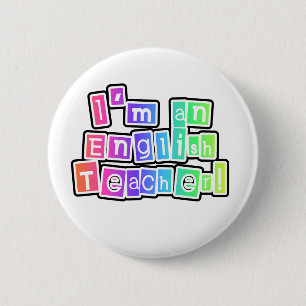 Bright Colours English Teacher 6 Cm Round Badge
