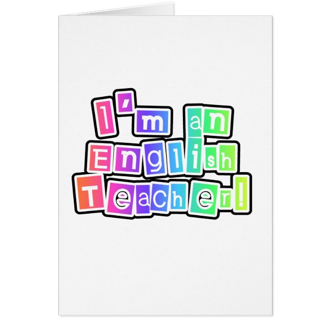 Bright Colours English Teacher Tshirts and Gifts (Front)