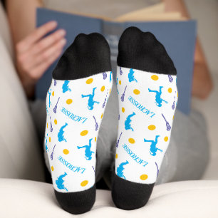 Bright Colours Female Lacrosse Player Pattern Sock