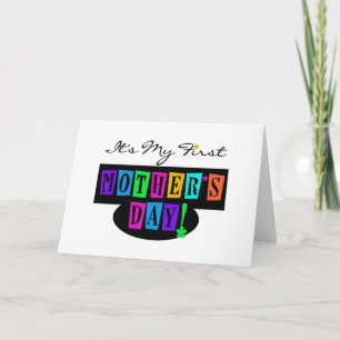 Bright Colours First Mother's Day T-shirts and Card