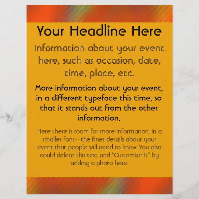 Bright Colours Flyer (Front)